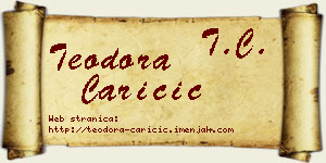 Teodora Caričić vizit kartica